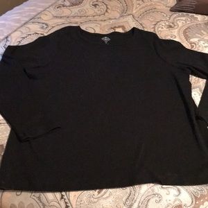 Black cotton long sleeve tshirt